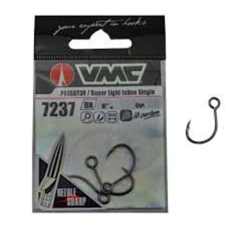 HOOK VMC 7237BN #1/0 (4'S) SUPER LIGHT INLINE SINGLE – All Out Angling