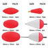 FLOAT KINGFISHER RED OVAL 30MMX12MM