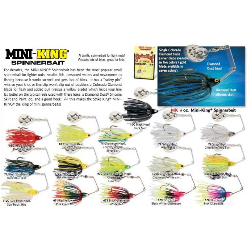 STRIKE KING MINI KING SPINNERBAIT MK70 – All Out Angling